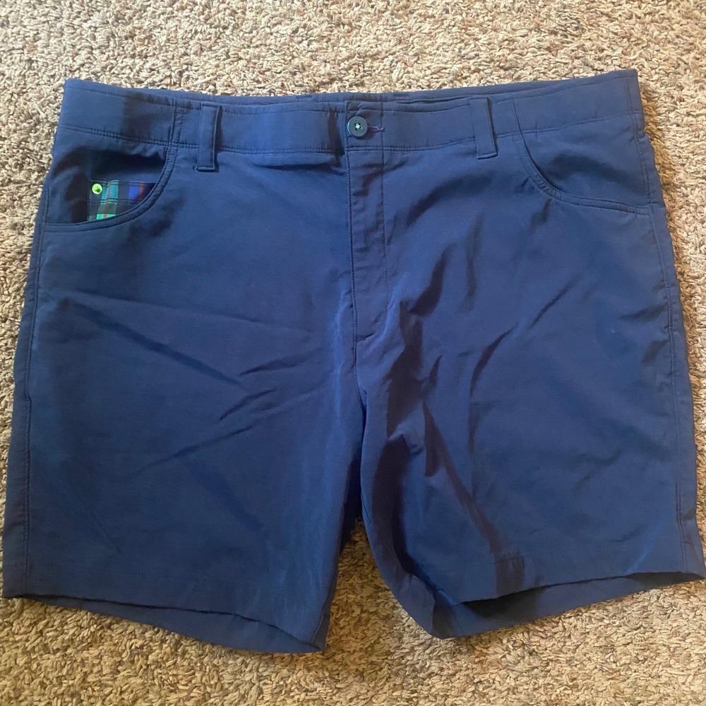 William Murray Golf Shorts Mens 40 Navy Blue Excellent Straight Fit Stretch